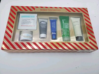 6 Piece Mask SET M-61 Kiehls ORGINS Dr. Brandt AHAVA Peter Thomas Roth Gift Box