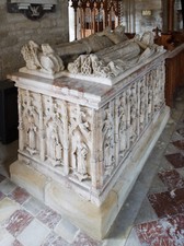 Photo Church - St John the Baptist Kinlet tomb Sir Humphrey Blount & wife  c2013