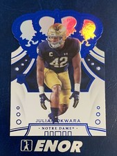 2020 Chronicles Draft Picks Crown Royale Mirror Blue #15 Julian Okwara Rookie RC