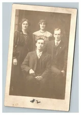 Vintage 1910's RPPC Postcard - Studio Portrait Well Dressed Teenagers