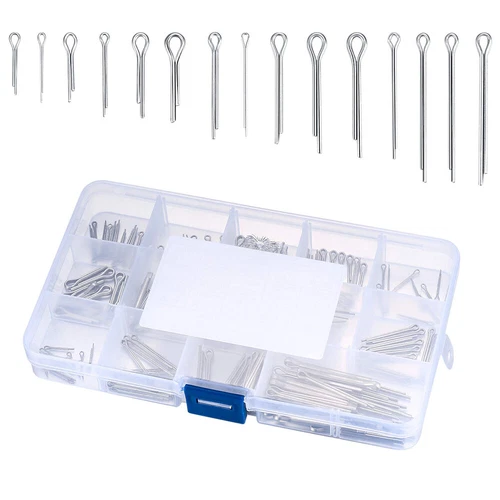 150-tlg Splinte Sortiment Gerade Sicherungssplinte Splint Set Sicherungsstifte - Bild 2 von 12