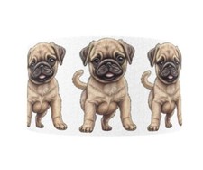 1.5" 1 yard Pug puppy dog pet printed Grosgrain Ribbon 1277710