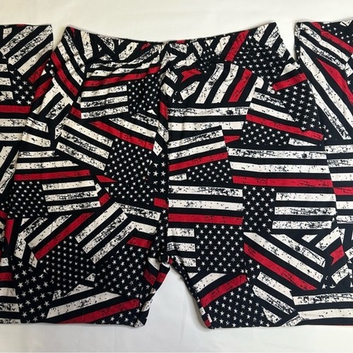 Feuerwehr Unterstützung dünne rote Linie Flagge butterweiche Leggings groß kurvig 14-20 - Bild 2 von 3