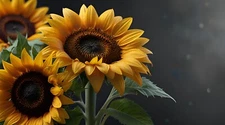 Digital image Sunflower picture photo wallpaper background desktop AI art 1