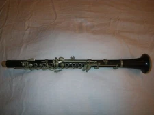 VINTAGE PENZEL MUELLER WOOD Bb SOPRANO CLARINET - 7 RING - READ, MISSING BARREL!
