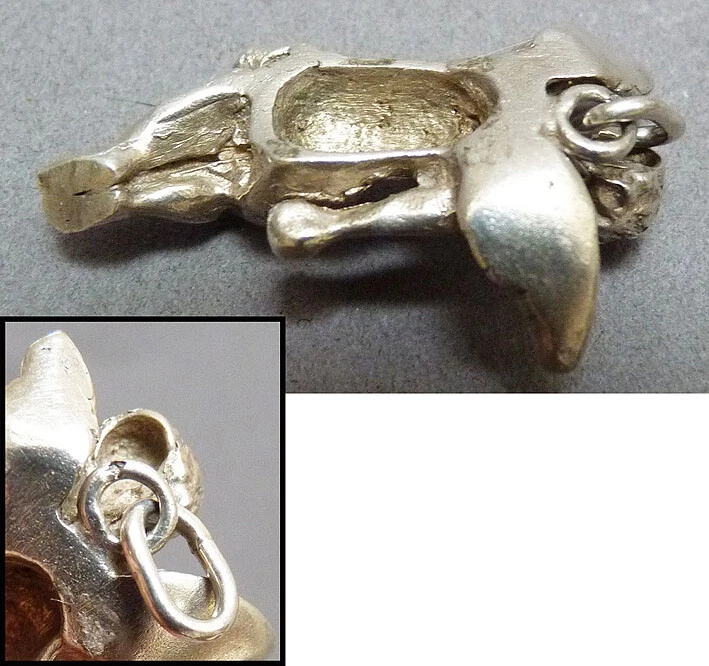 Pendentif argent massif ange angelot silver pendant  angel putti - Photo 2/2