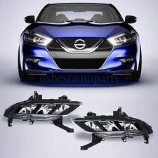 Driver Passenger Pair Fog Driving Light Lamp For 2016 2017 2018 Nissan Maxima