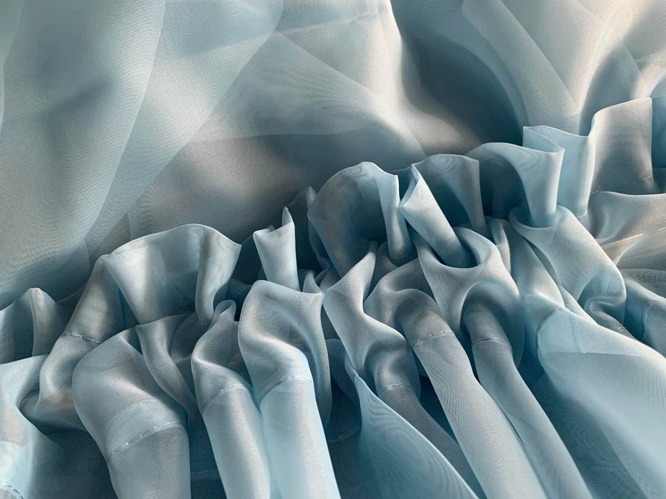 (2 Panels) Sheer Curtain Rod Pocket Organza Voile Curtain Window Drape 140x213cm - image 4 of 4