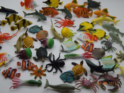 mini plastic sea creatures