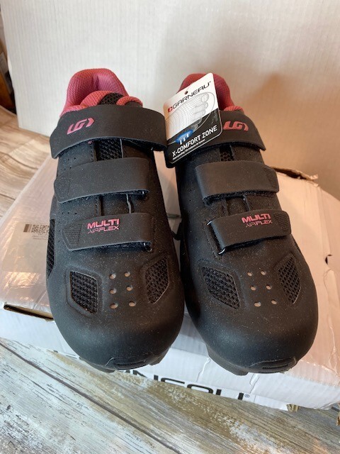 Chaussures Vélo Femme Louis Garneau Multi Air Flex – Gris – US 8 / EU 41 – Cyclisme Intérieur