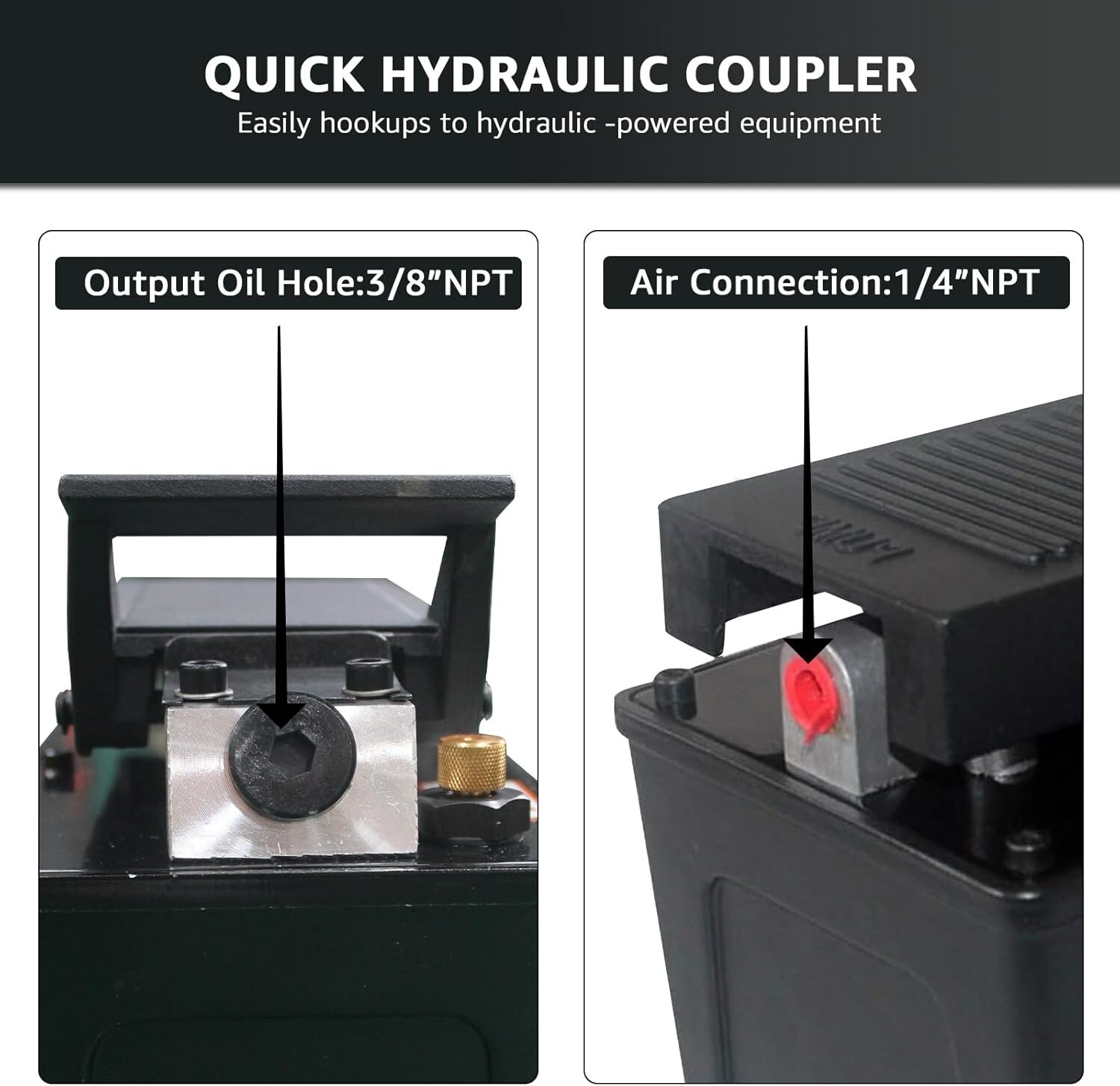 Air Hydraulic Pump 10,000 PSI Aluminum Foot Operated Heavy Machinery Auto Repair