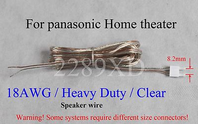 one Speaker cable/wire 10ft 18AWG for Panasonic DVD/Blu-ray home