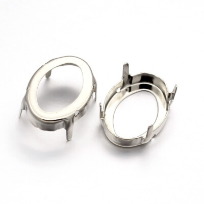 Kessel/Prong Krallenfassung für Strass oval zum Annähen