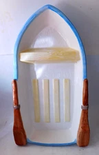 Summer Living  Blue Row Boat Chip & Dip Bowl