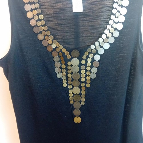Vintage 90s Deane & White Embellished Tank Top Business Casual Party Top M READ - Picture 8 of 14