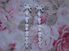 New! Shabby Chic Floral Drops Pair Furniture Applique Architectural 
