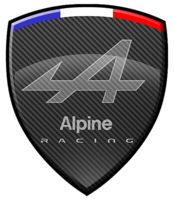 ALPINE Racing Laminated Vinyl Sticker (Optical-Illusion, Sham Reflection)