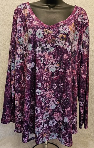 Womens Shirt Top Blouse Size 3XL XXXL 3X Large Multicolor Floral NEW - Picture 22 of 24