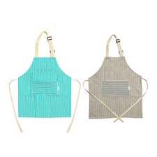 TOVLA JR. Apron Gift Set for Kids - Baking and Cooking Unisex - Striped Print