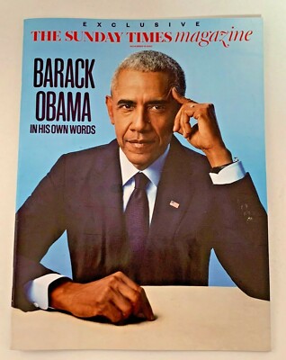 PRESIDENT BARACK OBAMA UK SUNDAY TIMES MAGAZINE NOVEMBER 2020