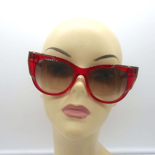 メイアップ Thierry Lasry Women's Epiphany 724 Tortoise/Gold Cat Eye Fashion