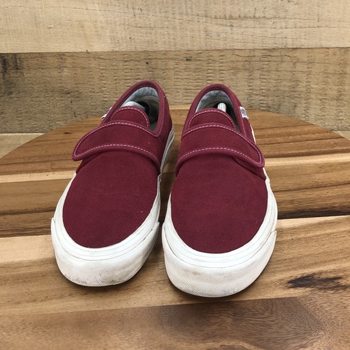 Red Slip On Low Top Sneakers Shoes Size 