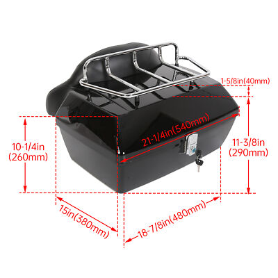バブリアボディ Trunk Luggage Tail Box Luggage Trunk Backrest For Harley Cruiser