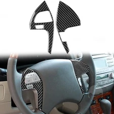 For Toyota Camry 2006-11 Real Carbon Fiber Interior Steering Wheel Button Cover