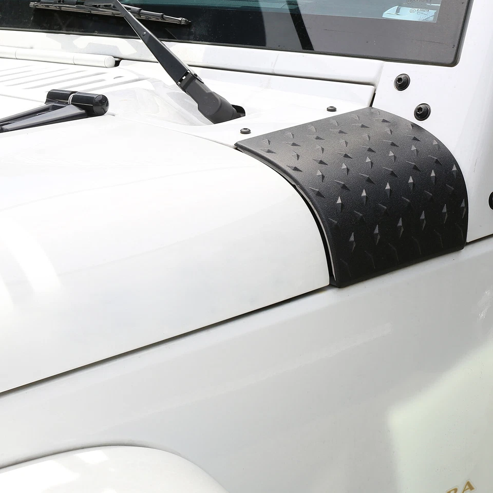 2PCS Body Side Hood Panel Cowl Armor Cover Guards For 2007-2018 Jeep Wrangler JK Foto 3 de 4