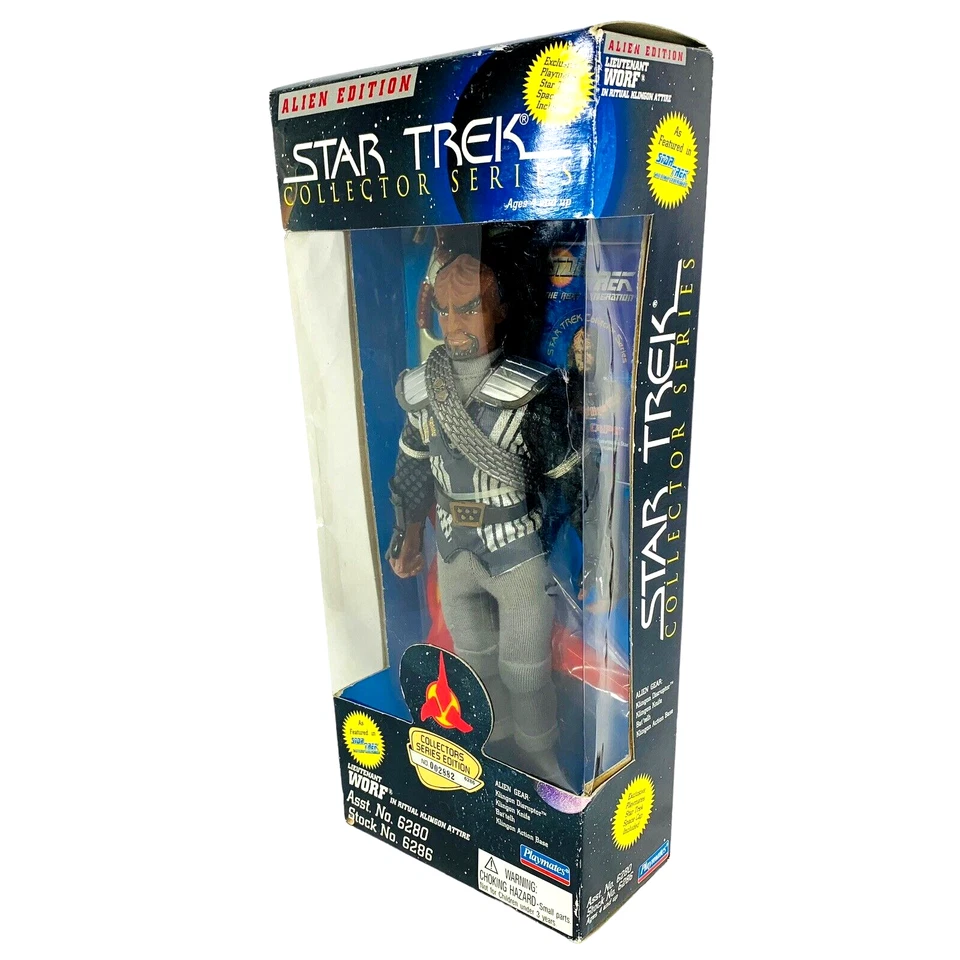 Figura Teniente Worf Klingon Edición Alien 1995 Star Trek Collector Series Foto 3 de 4