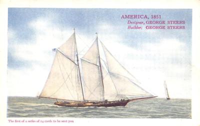 1851 America The First Race For The America's Cup Long Island City NY ...