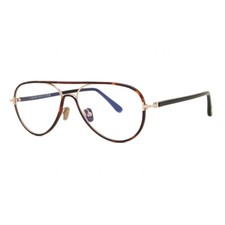 NEW Tom Ford FT5897-B 053 Blonde Havana/Clear Blue Light Block 57mm Eyeglasses