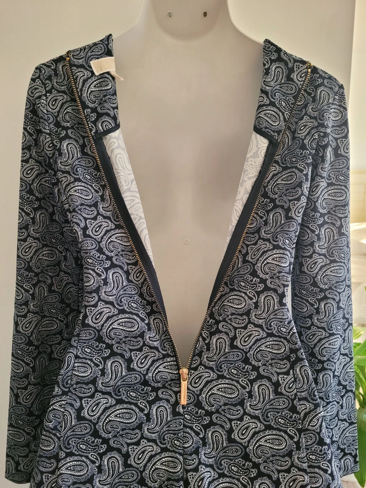 Abito da cocktail MICHAEL Michael Kors donna taglia 8 blu aderente e svasato tasche