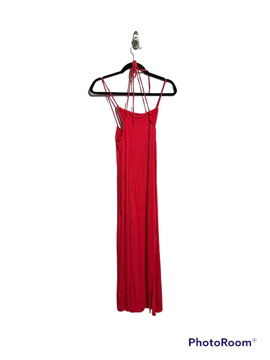Go Couture Magenta Maxi Sleeveless Fit &Flare Dress M