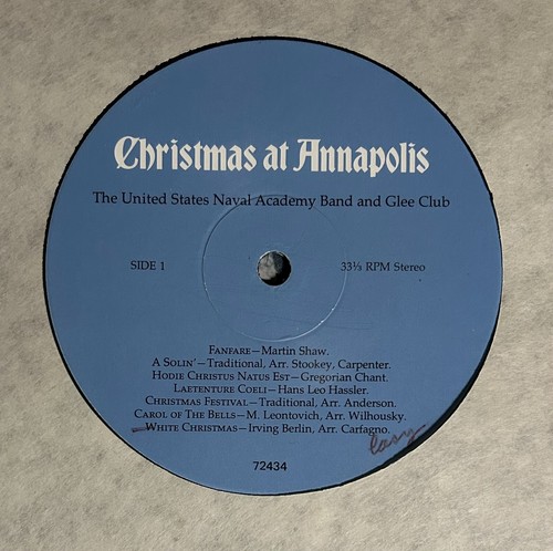 United States Naval Academy And Glee Club Christmas At Annapolis LP Record - Picture 4 of 5