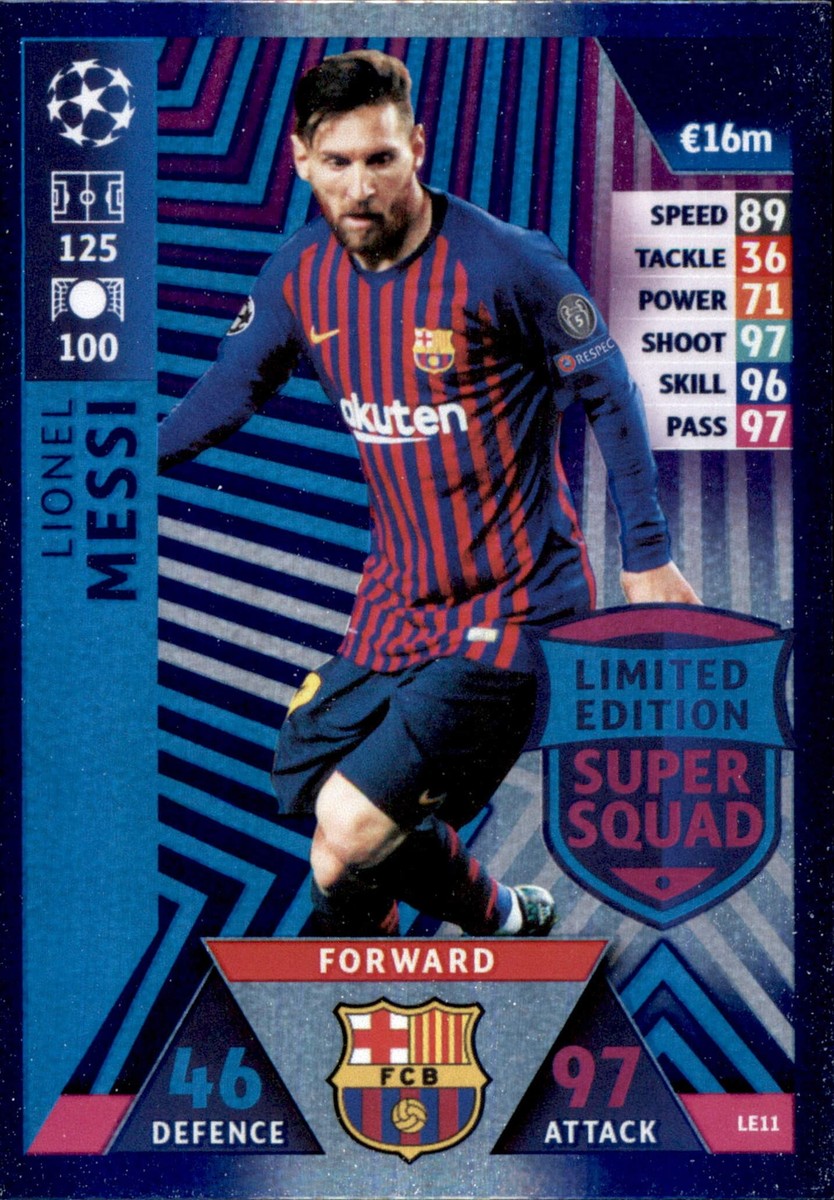 2018-19 Topps Match Attax UEFA CL #LE11 Lionel Messi Limited