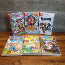 NINTENDO SWITCH CASE LOT OF 6 Splatoon Mario Crash Donkey Kong