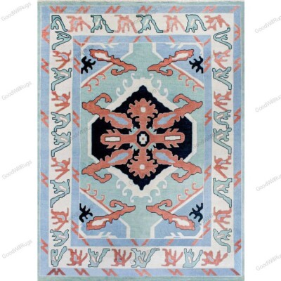 Sonnet Turkish Oushak Rug Hand Knotted Rug 4x6, 5x8, 6x9, 8x10, 9x12, 10x14 .