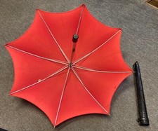 Vintage   Percent Acetate Red Umbrella With Holder