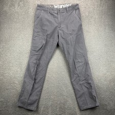 Wrangler Mens Gray Relaxed Fit All Terrain Cargo Pants Size 34x32