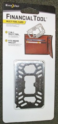 NITEIZE CREDIT CARD SURVIVAL TOOL WRENCH SCREWDRIVER BOTTLE OPENER RULER SCRAPER
