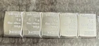 Lot of 5 × 1 Gram Pure Silver Bullion Bars .999 Fine Valcambi