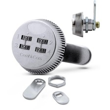 4Dial Combination Cam Lock 5/8" Cylinder Chrome Finish for Security Solutions