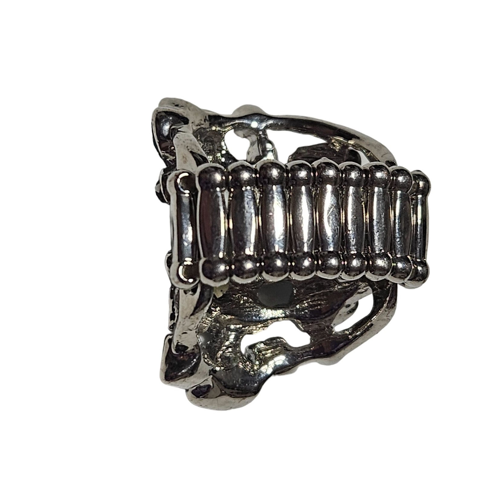 Statement Stacked Gemstone Ring Blue Black Stones… - image 4