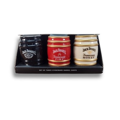 IMPORTERS Jack Daniel's Stoneware Barrel Shot Glasses Set of 3 - Jack Daniel'...