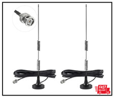 2 Police Scanner Antennas, 20-1300Mhz BNC Male, VHF UHF Radio