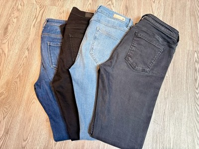 Set (4er) Skinny-Jeans Gr. 28, Blau und Schwarz, Verschiedene Marken