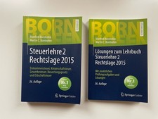 Steuerlehre 2 Rechtslage 2015 + Lösungsbuch Manfred Bornhofen Buch