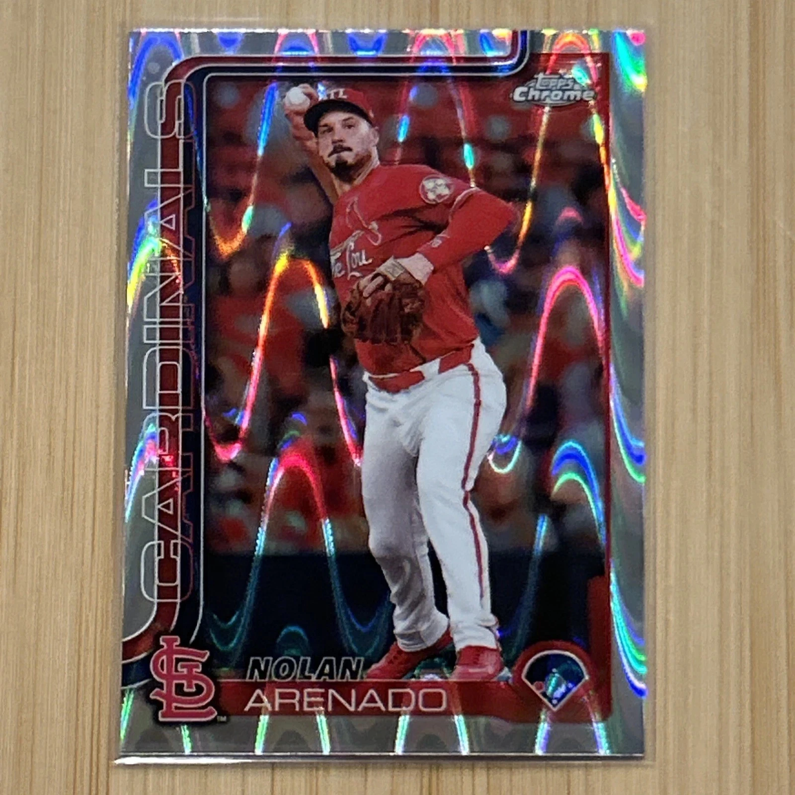 2025 Topps Chrome Nolan Arenado #14 RayWave Refractor - Cardnals
