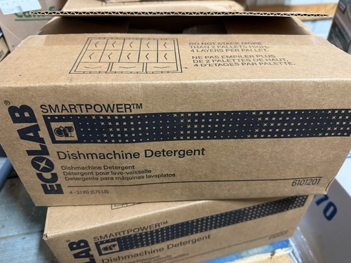 4 ogni EcoLab SMARTPOWER detersivo per lavastoviglie, 6101201, 6,75 libbre. | 4/Custodia